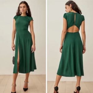Reformation Emerald Green Gavin Dress